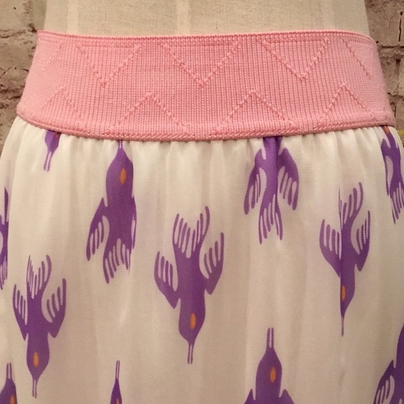 Lularoe LOLA Skirt Sheer Southwest Tribal Bird - Picture 3 of 3